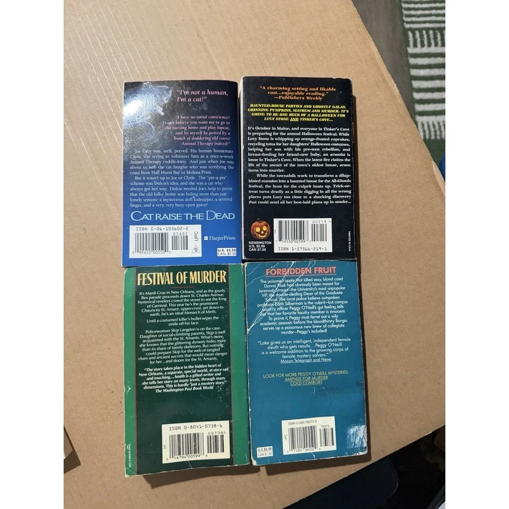 Lot of 10 random murder‎ mystery novel paperback books, various authors B29